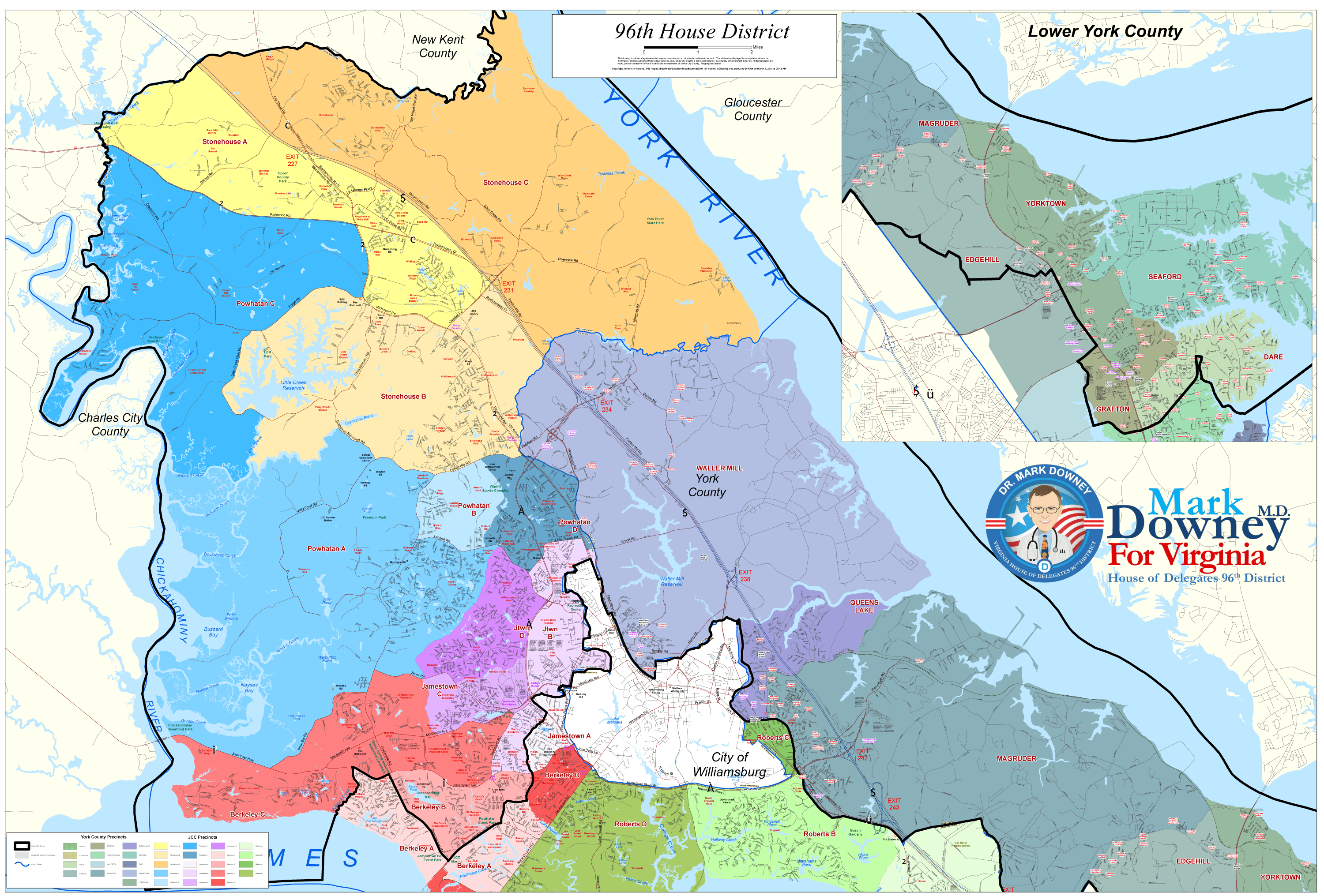 Virginia House of Delegates 96th District map